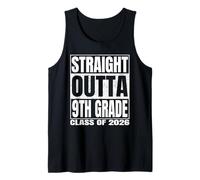 Straight Outta 9th Grade Class 2026 Graduation Ninth Grade Camiseta sin Mangas