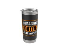 Straight Outta Athens Georgia USA Retro envejecido vintage Vaso térmico de acero inoxidable de doble pared