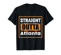 Straight Outta Atlanta Georgia USA Retro Humor Envejecido Camiseta