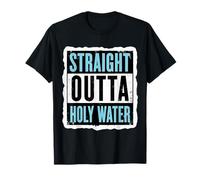 Straight Outta Bautismo cristiano de agua bendita para hombres y niños Camiseta