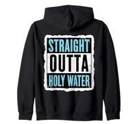Straight Outta Bautismo cristiano de agua bendita para hombres y niños Sudadera con Capucha