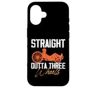 Straight Outta Bicicleta reclinada de tres ruedas Ciclismo relajado Carcasa para iPhone 16