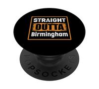 Straight Outta Birmingham Alabama USA Retro Envejecido PopSockets PopGrip Adhesivo