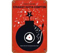 Straight Outta Compton - Póster de la película de metal retro vintage de 8 x 12 pulgadas, decoración de pared
