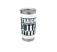 Straight Outta Detroit Vintage Angustied City Vaso térmico de acero inoxidable de doble pared