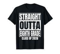 Straight Outta Eighth Grade Class 2026 Graduation 8th Grade Camiseta