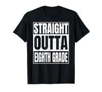 Straight Outta Eighth Grade Funny Class 2026 8th Graduation Camiseta