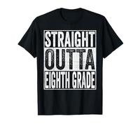 Straight Outta Eighth Grade Graduate 2026 8th Grade Funny Camiseta