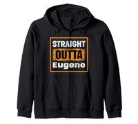 Straight Outta Eugene Oregon USA Retro Envejecido Vintage Sudadera con Capucha