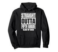 Straight Outta Fifth Grade Class 2026 Graduation 5th Grade Sudadera con Capucha