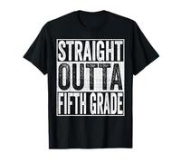 Straight Outta Fifth Grade Graduate 2026 5th Grade Funny Camiseta
