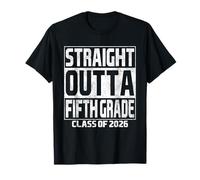 Straight Outta Fifth Grade Graduation Class 2026 5th Grade Camiseta