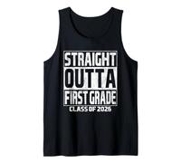 Straight Outta First Grade Graduation Class 2026 1st Grade Camiseta sin Mangas