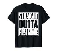 Straight Outta First Grade School Graduation 2026 Boys Kids Camiseta