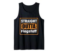 Straight Outta Flagstaff City USA Retro Envejecido Vintage Camiseta sin Mangas