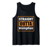 Straight Outta Hampton Virginia USA Retro Envejecido Vintage Camiseta sin Mangas