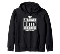 Straight Outta Kindergarten Graduation Class 2026 Graduate Sudadera con Capucha