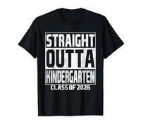 Straight Outta Kindergarten Graduation Class 2026 School Camiseta