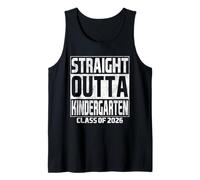 Straight Outta Kindergarten Graduation Class 2026 School Camiseta sin Mangas