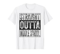 Straight Outta Middle School Class of 2026 Graduate Funny Camiseta