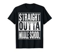 Straight Outta Middle School Graduate Class 2026 Graduation Camiseta