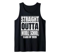Straight Outta Middle School Graduate Class 2026 Graduation Camiseta sin Mangas