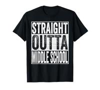 Straight Outta Middle School Graduate Class of 2026 Funny Camiseta
