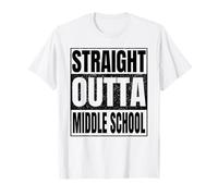 Straight Outta Middle School Graduate Class of 2026 Vintage Camiseta