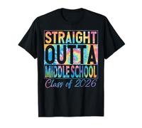 Straight Outta Middle School Graduate Funny 2026 Mid School Camiseta