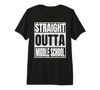 Straight Outta Middle School Graduation Class 2026 Funny Camiseta Premium
