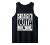 Straight Outta Middle School Graduation Class 2026 Funny Camiseta sin Mangas