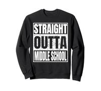 Straight Outta Middle School Graduation Class 2026 Funny Sudadera