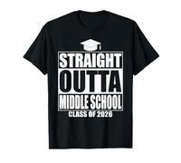 Straight Outta Middle School Graduation Class 2026 Graduate Camiseta