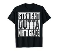 Straight Outta Ninth Grade Graduate 2026 9th Grade Funny Camiseta