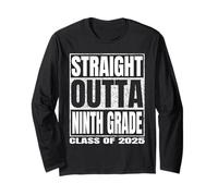 Straight Outta Ninth Grade Graduate Class Of 2025 9th Grade Manga Larga
