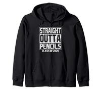 Straight Outta Pencils Graduation Class 2026 School Pencils Sudadera con Capucha