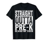 Straight Outta Pre-k School Graduate Funny Class 2026 Pre k Camiseta