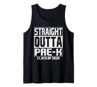 Straight Outta Pre-k School Graduation Class 2026 School Camiseta sin Mangas