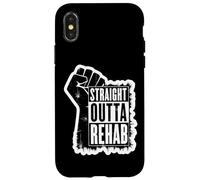 Straight Outta Rehabilitación Rehabilitación Adicción Recuperación Puño Carcasa para iPhone X/XS
