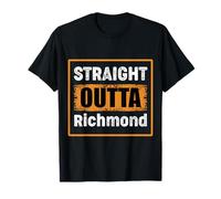 Straight Outta Richmond Virginia USA Retro Humor Envejecido Camiseta