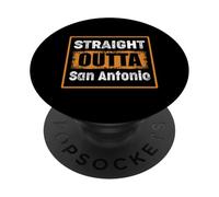 Straight Outta San Antonio Texas USA Retro Humor Envejecido PopSockets PopGrip Adhesivo
