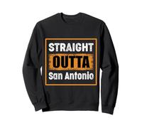 Straight Outta San Antonio Texas USA Retro Humor Envejecido Sudadera