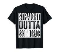 Straight Outta Second Grade Graduate 2026 2nd Grade Funny Camiseta
