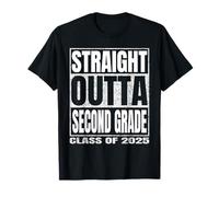 Straight Outta Second Grade Graduate Class Of 2025 2nd Grade Camiseta
