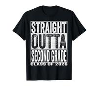 Straight Outta Second Grade Graduate Funny 2026 2nd Grade Camiseta