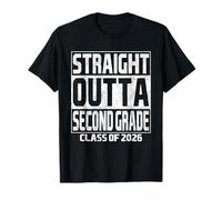 Straight Outta Second Grade Graduation Class 2026 2nd Grade Camiseta