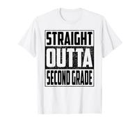 Straight Outta Second Grade School Graduate 2026 2nd Grade Camiseta