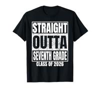 Straight Outta Seventh Grade Class 2026 Graduation 7th Grade Camiseta