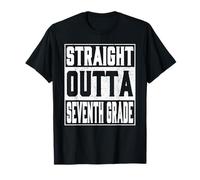 Straight Outta Seventh Grade Funny Graduation 2026 7th Grade Camiseta