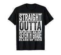 Straight Outta Seventh Grade Graduate Funny 2026 7th Grade Camiseta